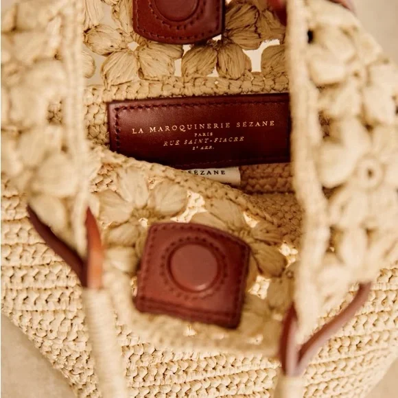 Sezane Josie Basket, Natural Flower Raffia - Picture 6 of 14
